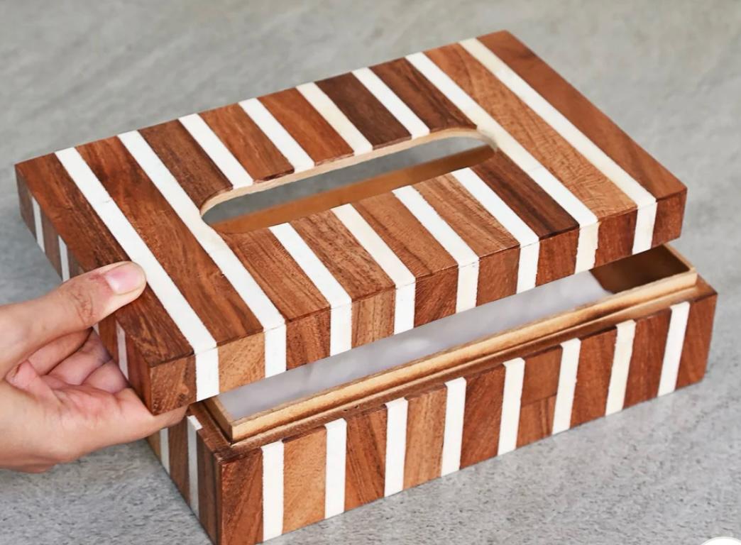 Wooden Resin Tissue Box